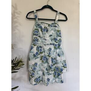 Abercrombie Girls Emerson Tiered Smocked Mini Dress Lined Size 15/16